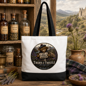 Sturdy Canvas Market Tote - "Eat More Haggis"