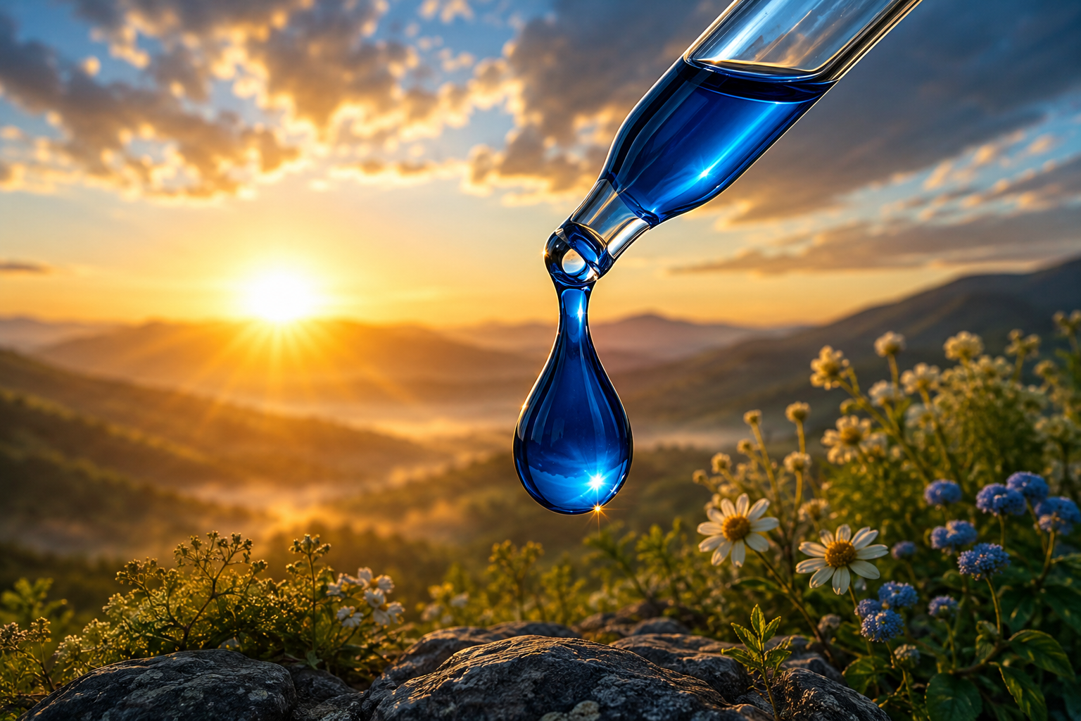 blue tansy oil drop Chamazulene blue tansy oil drop Chamazulene
